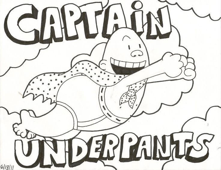 Captain Underpants Printable Coloring Page