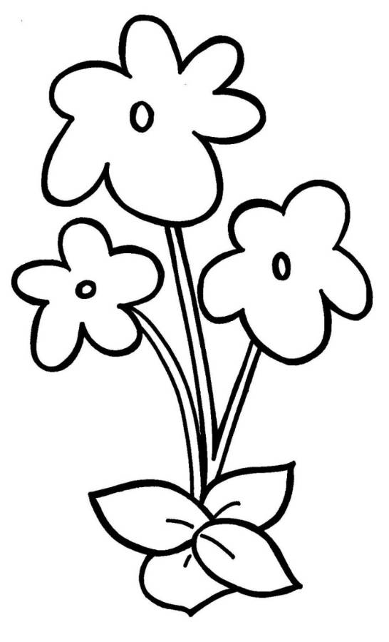 Little Girl And Flower Coloring Pages Easy - Flower Coloring Pages ...