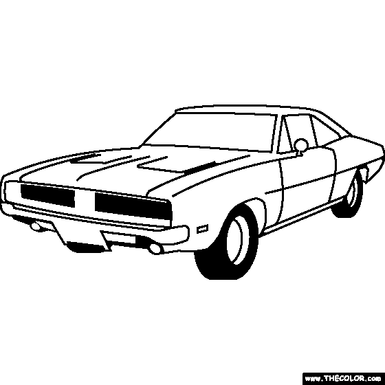 1969 Dodge Charger Coloring Page