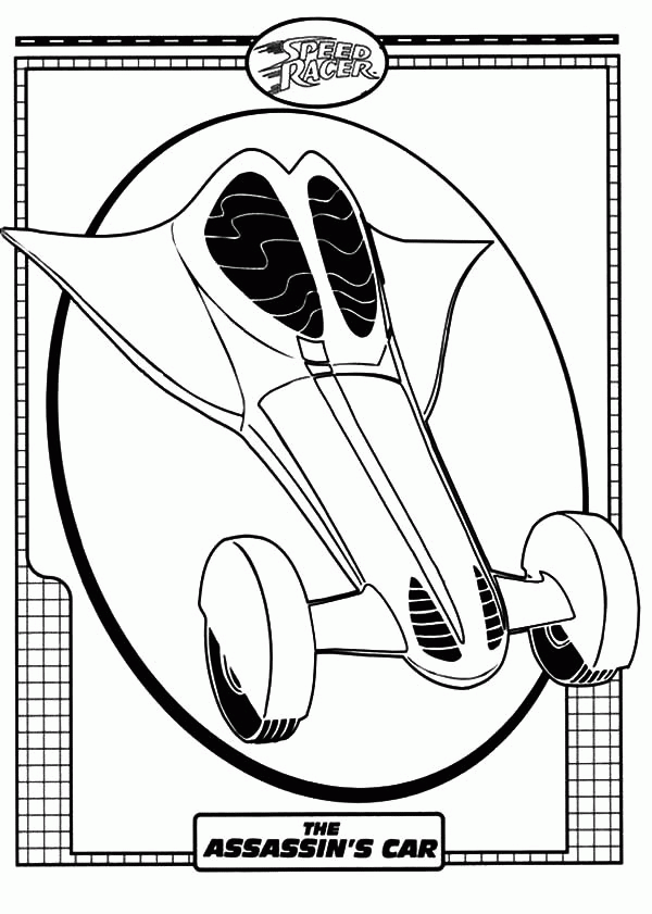 The Assasin's Car of Speed Racer Coloring Page