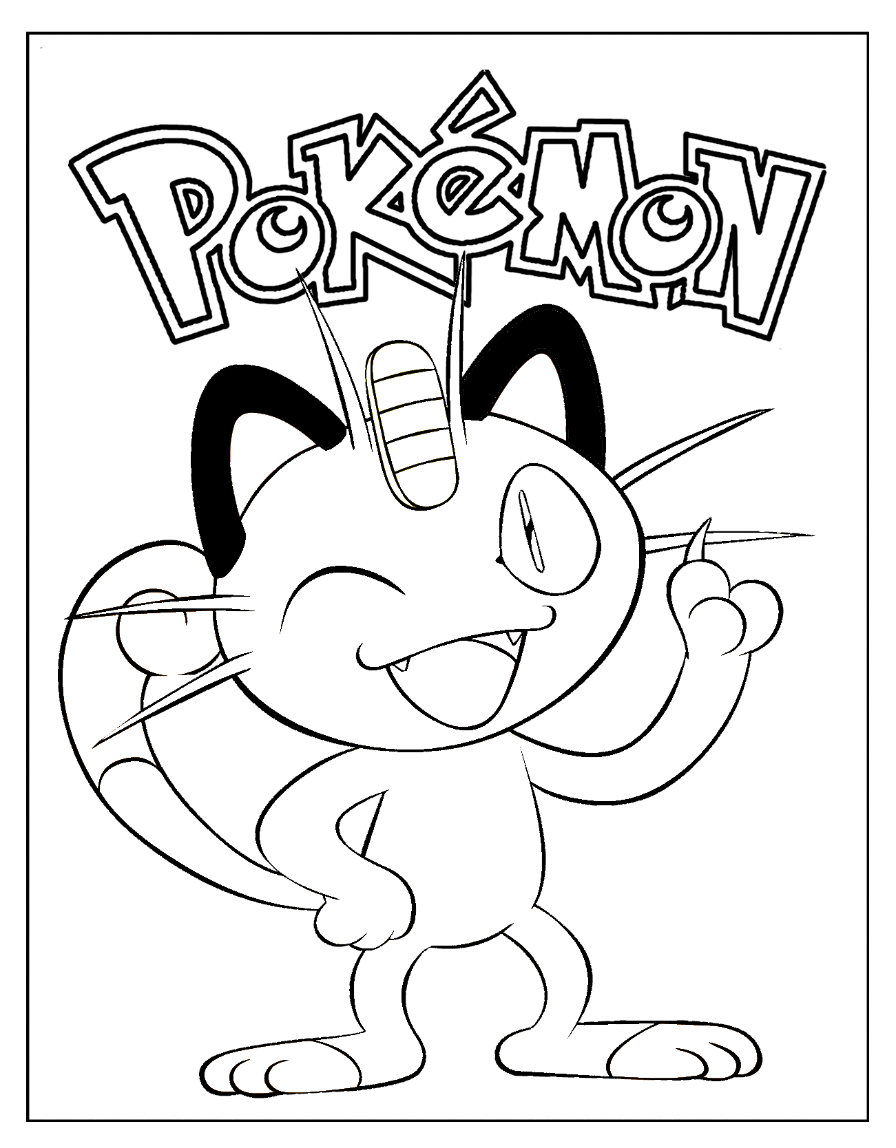 meowth pokemon coloring sheet | Pokemon coloring sheets, Pokemon ...