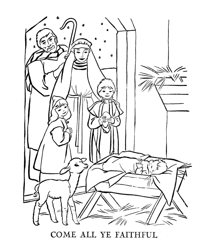 Bible Printables: Christmas Coloring Pages - The Christmas Story