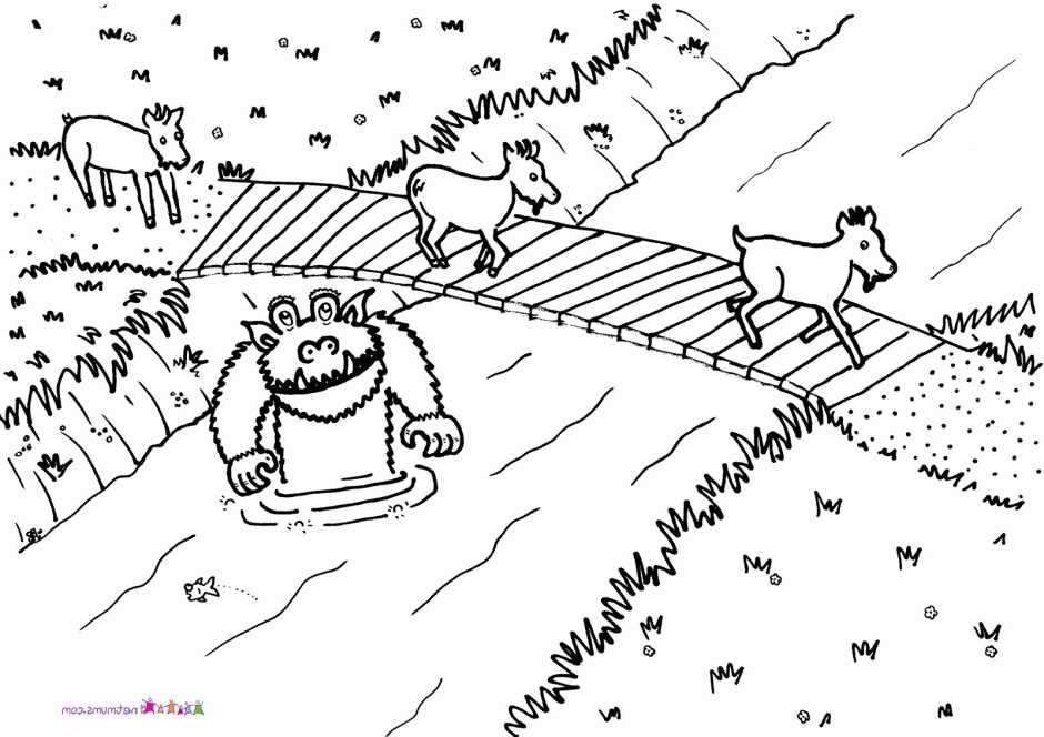 The Best coloring pages 3 billy goats gruff - Colouring Pages ...