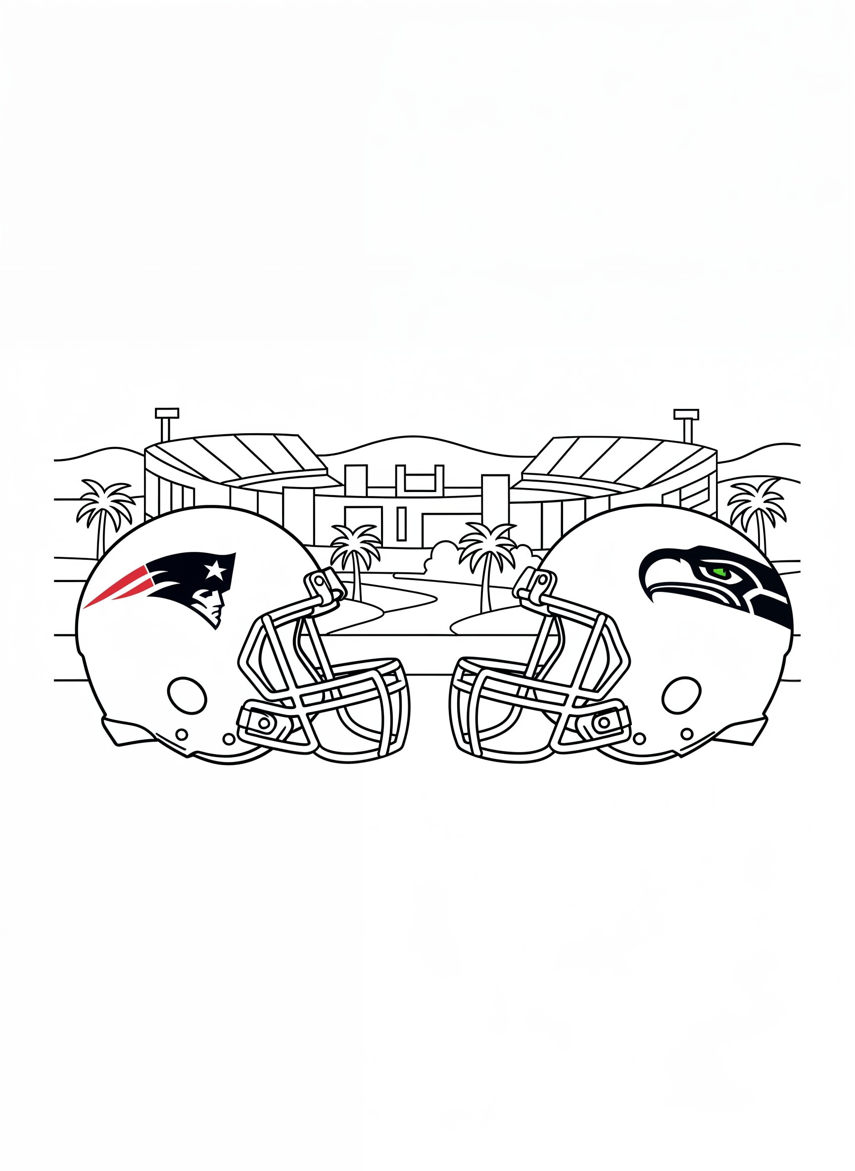 2026 Super Bowl LX coloring page