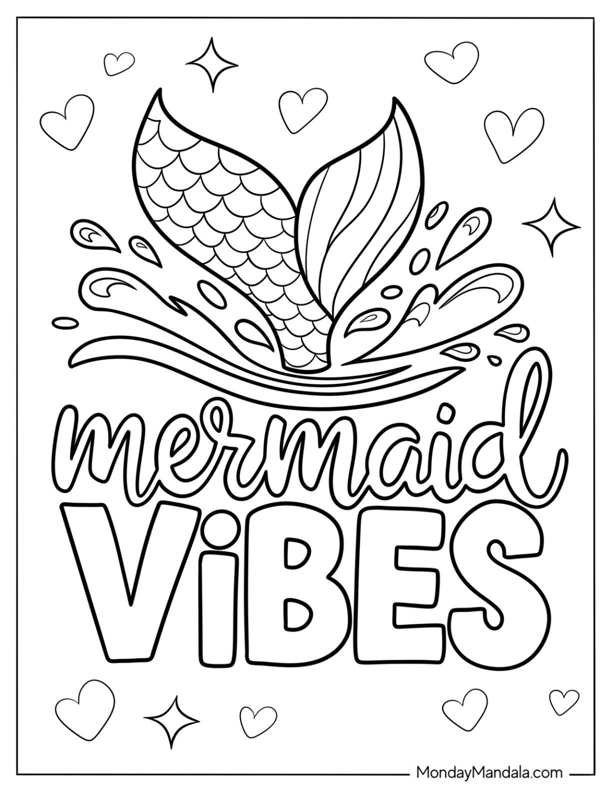 67 Mermaid Coloring Pages (Free PDF Printables)