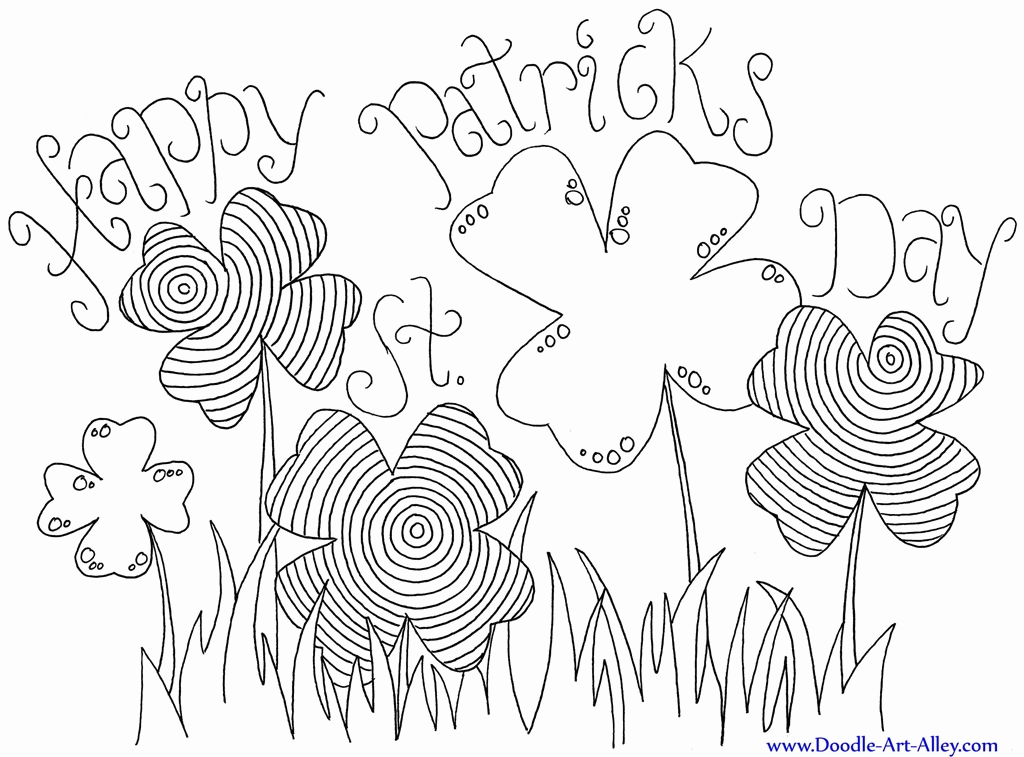 12 St. Patrick's Day Printable Coloring Pages for Adults & Kids