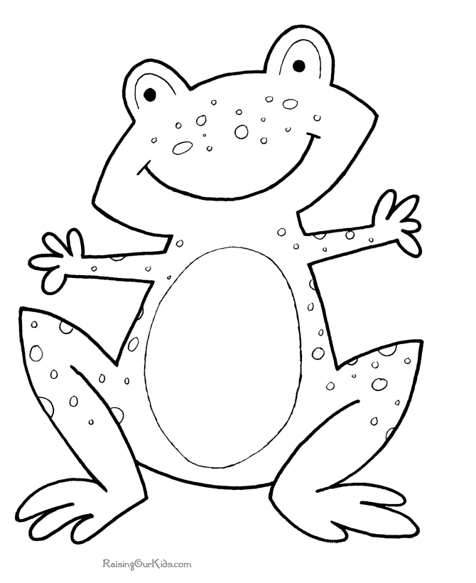Frog coloring book pages 001