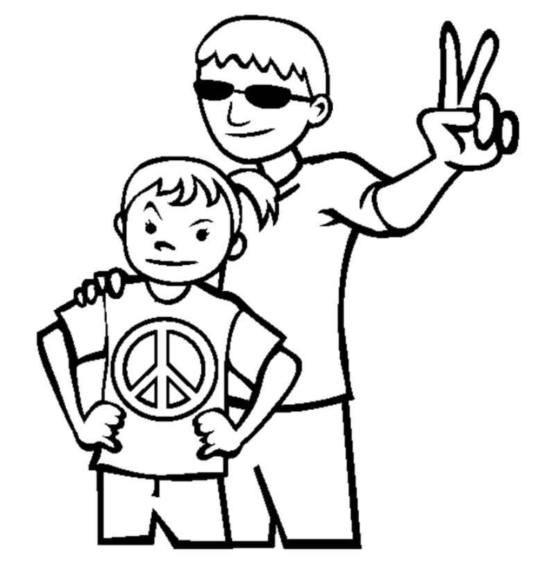 Peace Coloring Pages (6) | Coloring Kids