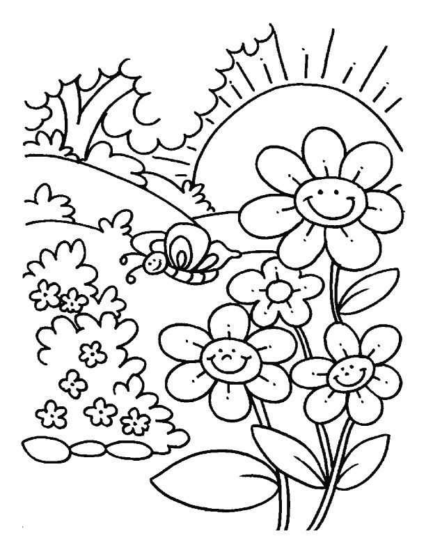 A sunny day coloring pages | Download Free A sunny day coloring 