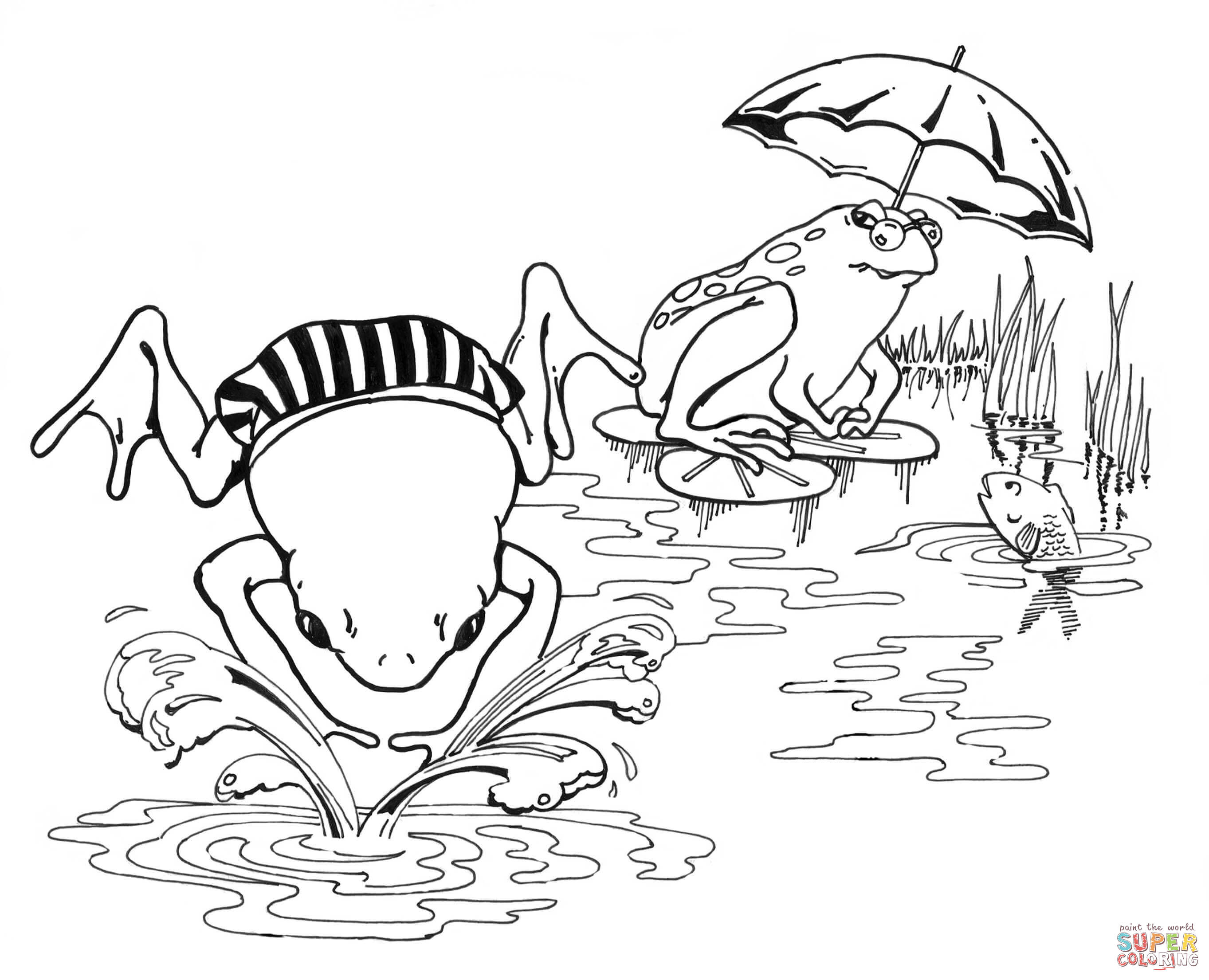 Frogs coloring pages | Free Coloring Pages