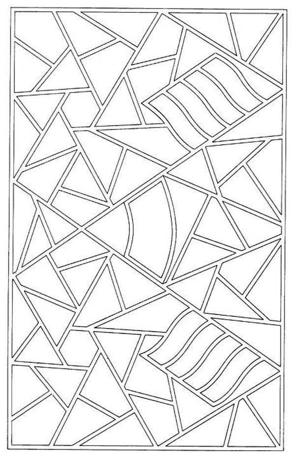 Mosaic Patter Coloring Page - Download & Print Online Coloring ...