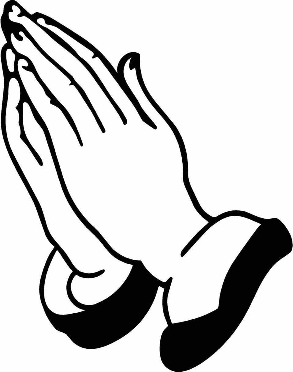 Praying Hands Coloring Clipart - Free to use Clip Art Resource