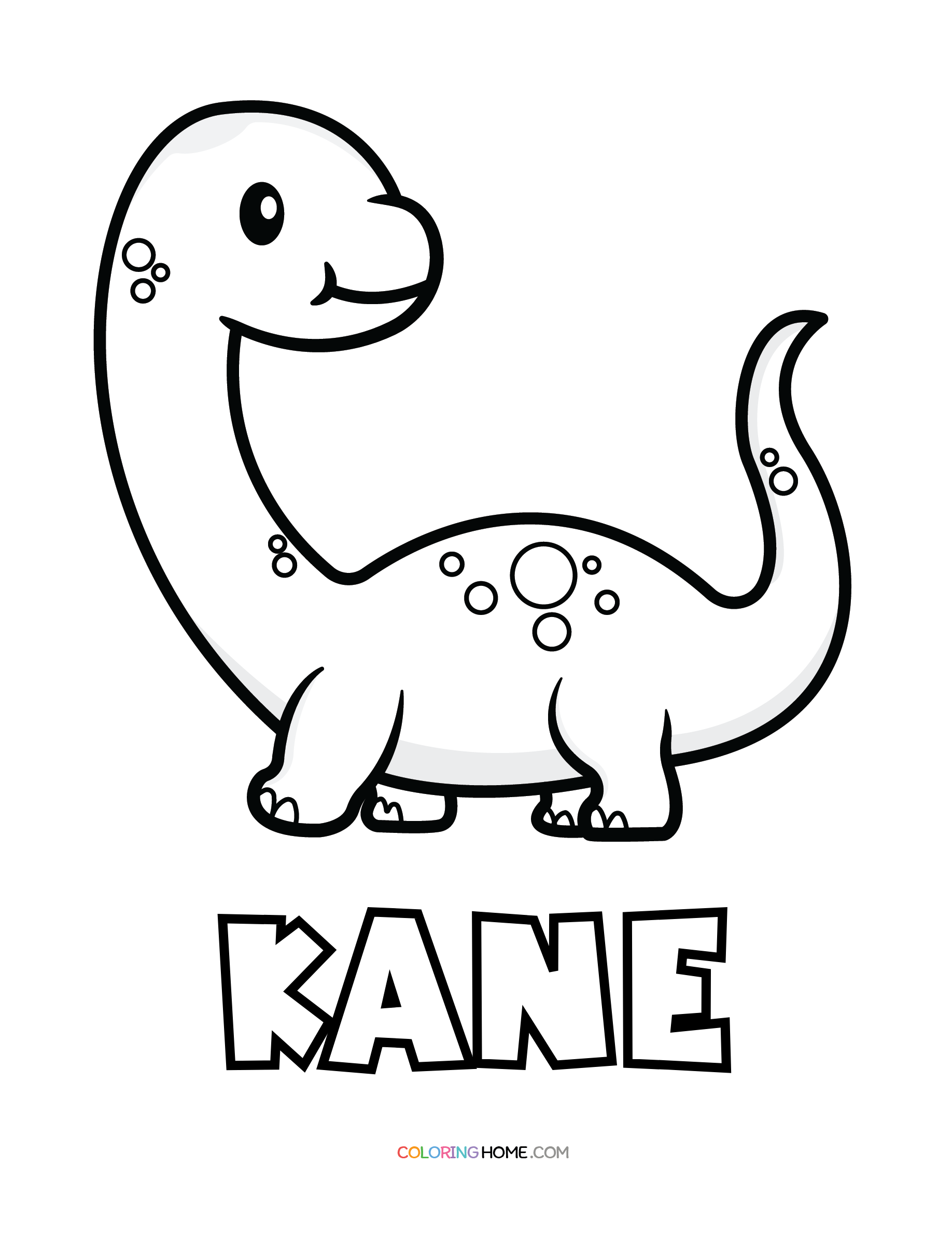 Kane dinosaur coloring page