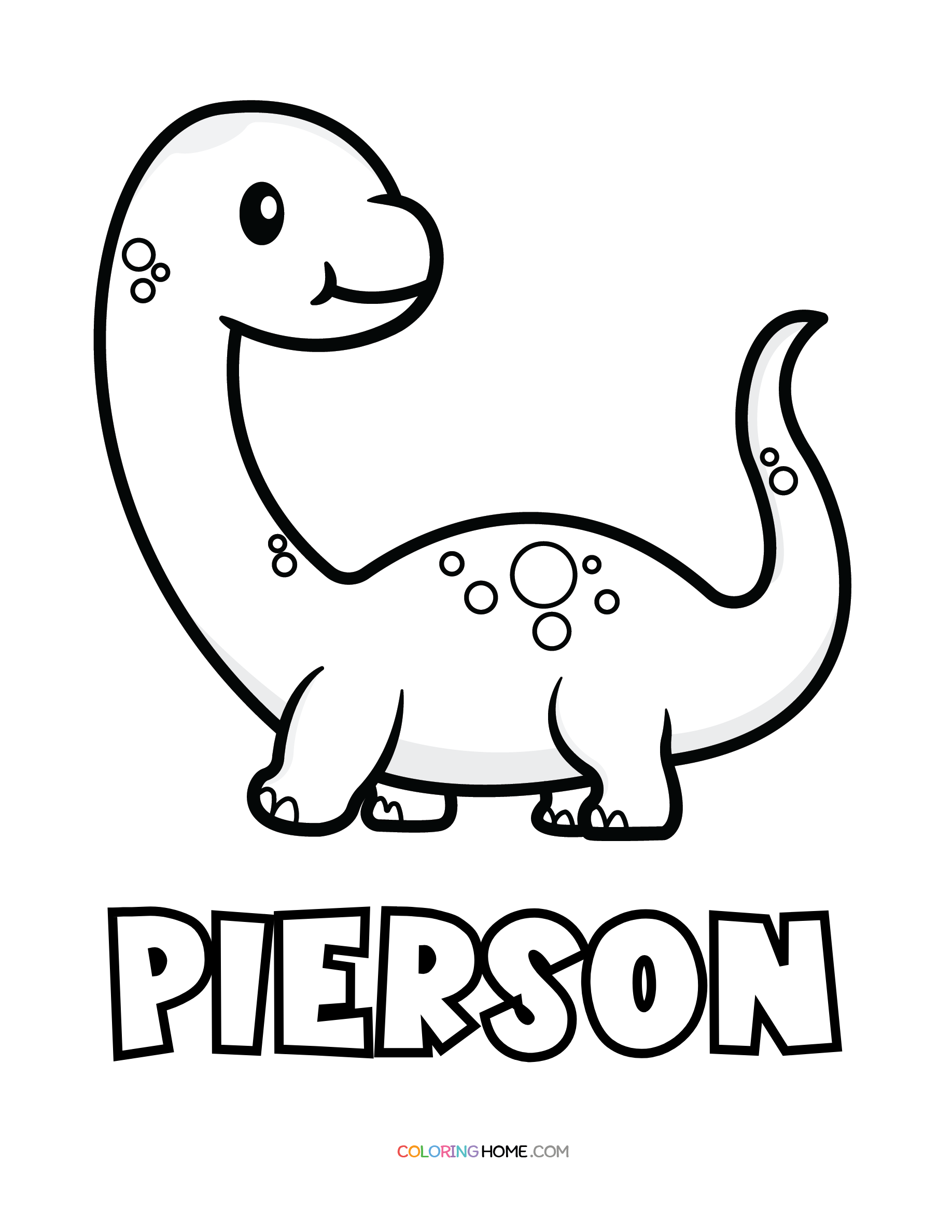 Pierson dinosaur coloring page