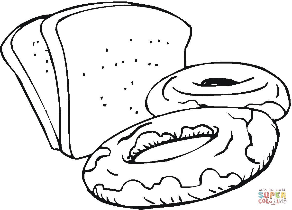Slices of Bread and Sweets coloring page | Coloring pages, Preschool coloring  pages, Coloring pages for kids
