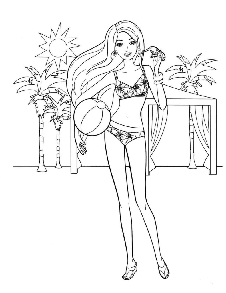 Barbie coloring pages. Print for girls | WONDER DAY — Coloring pages for  children and adults