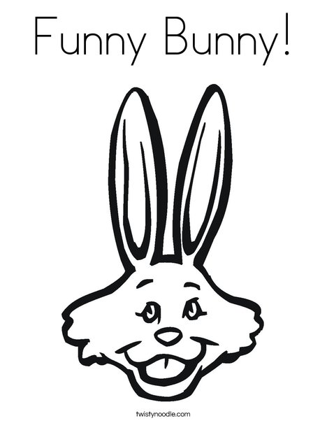 Funny Bunny Coloring Page - Twisty Noodle