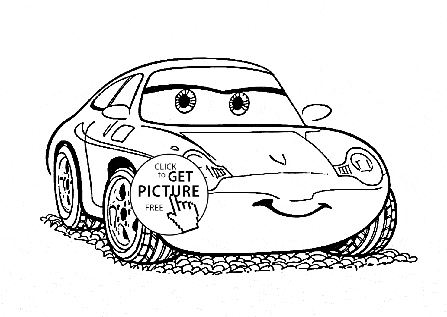 Sally Cars coloring page for kids, disney coloring pages ...