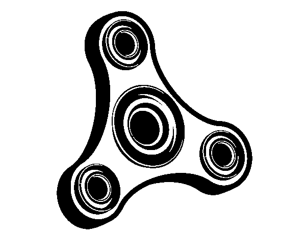 A fidget spinner coloring page - Coloringcrew.com