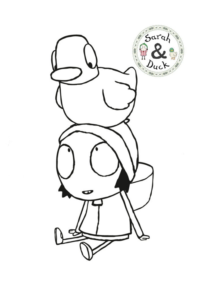 Sarah and Duck Coloring Pages - Free Printable Coloring Pages for Kids