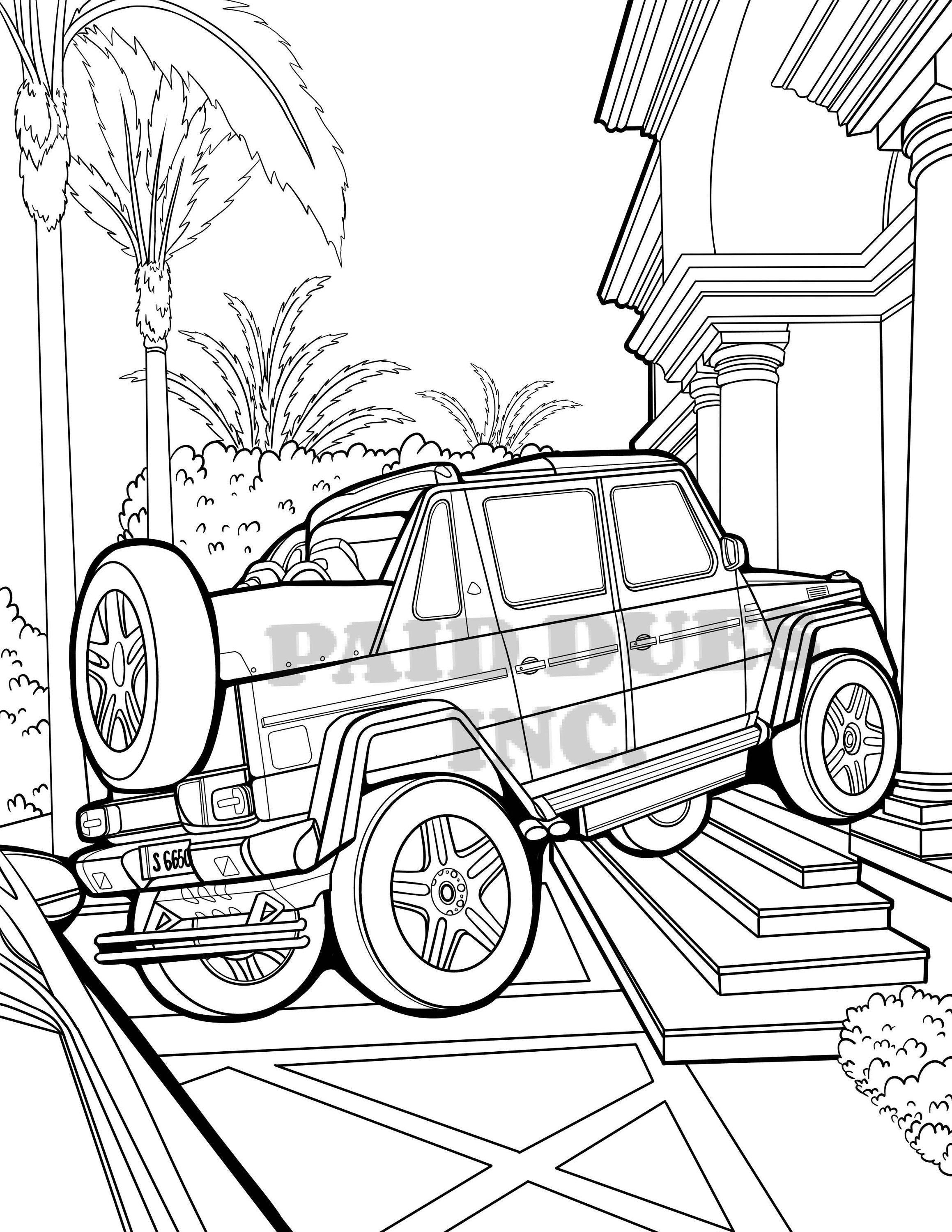 COLORING PAGE g-wagon Truck - Etsy Hong Kong