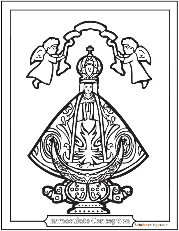 3 Immaculate Conception Coloring Pages ❤️+❤️ December 8 Holy Day