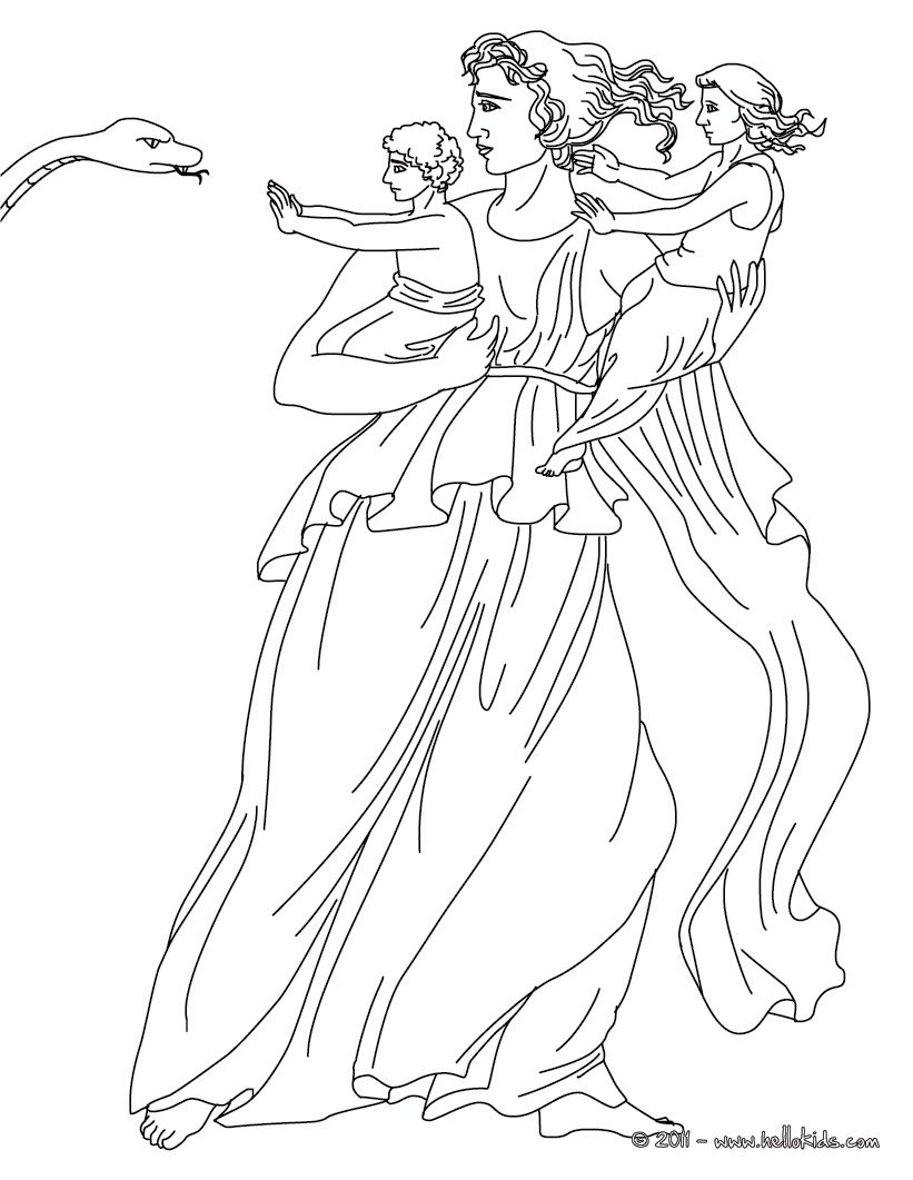 GREEK GODDESSES coloring pages - LETO the Greek titan goddess of motherhood  | Greek titans, Greek gods and goddesses, Ancient greece art