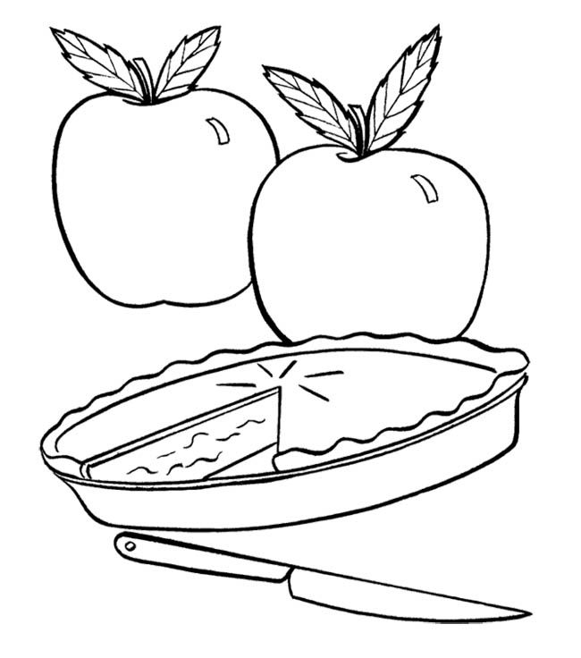 Apple Pie Coloring Page