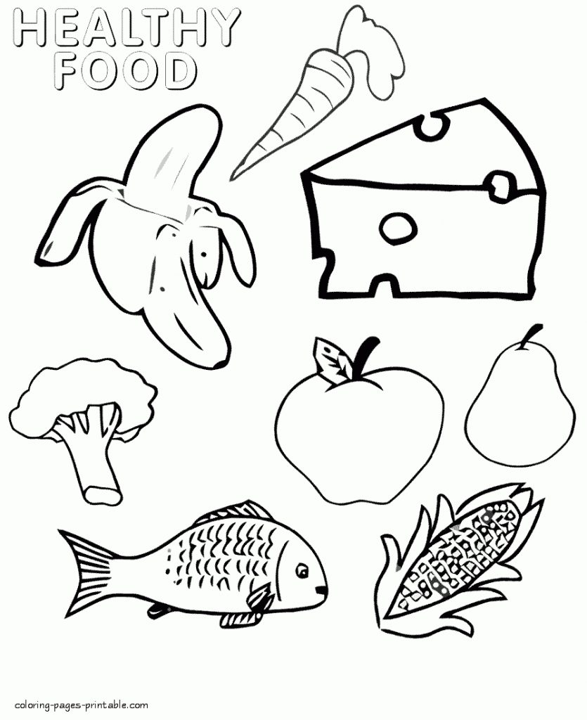 Food Coloring Pages – coloring.rocks!