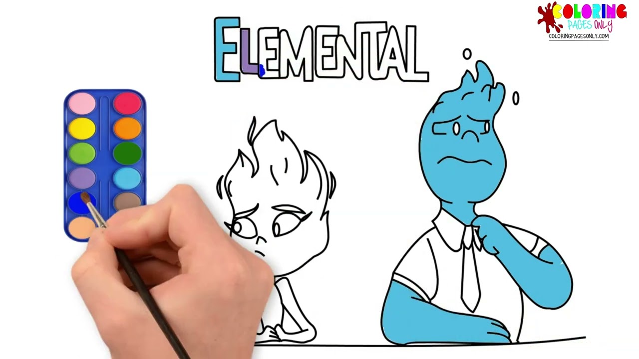 How to draw and paint Elemental - YouTube