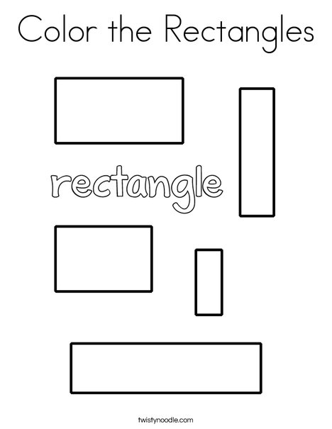 Color the Rectangles Coloring Page - Twisty Noodle
