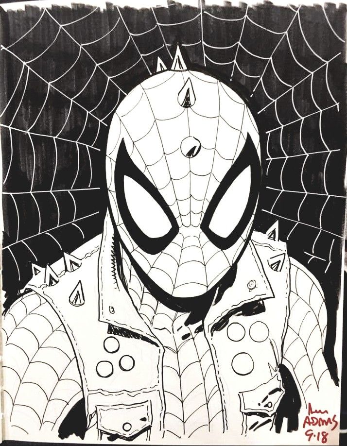 Pin by softt lopez on icon | Spider drawing, Spiderman art, Punk drawings