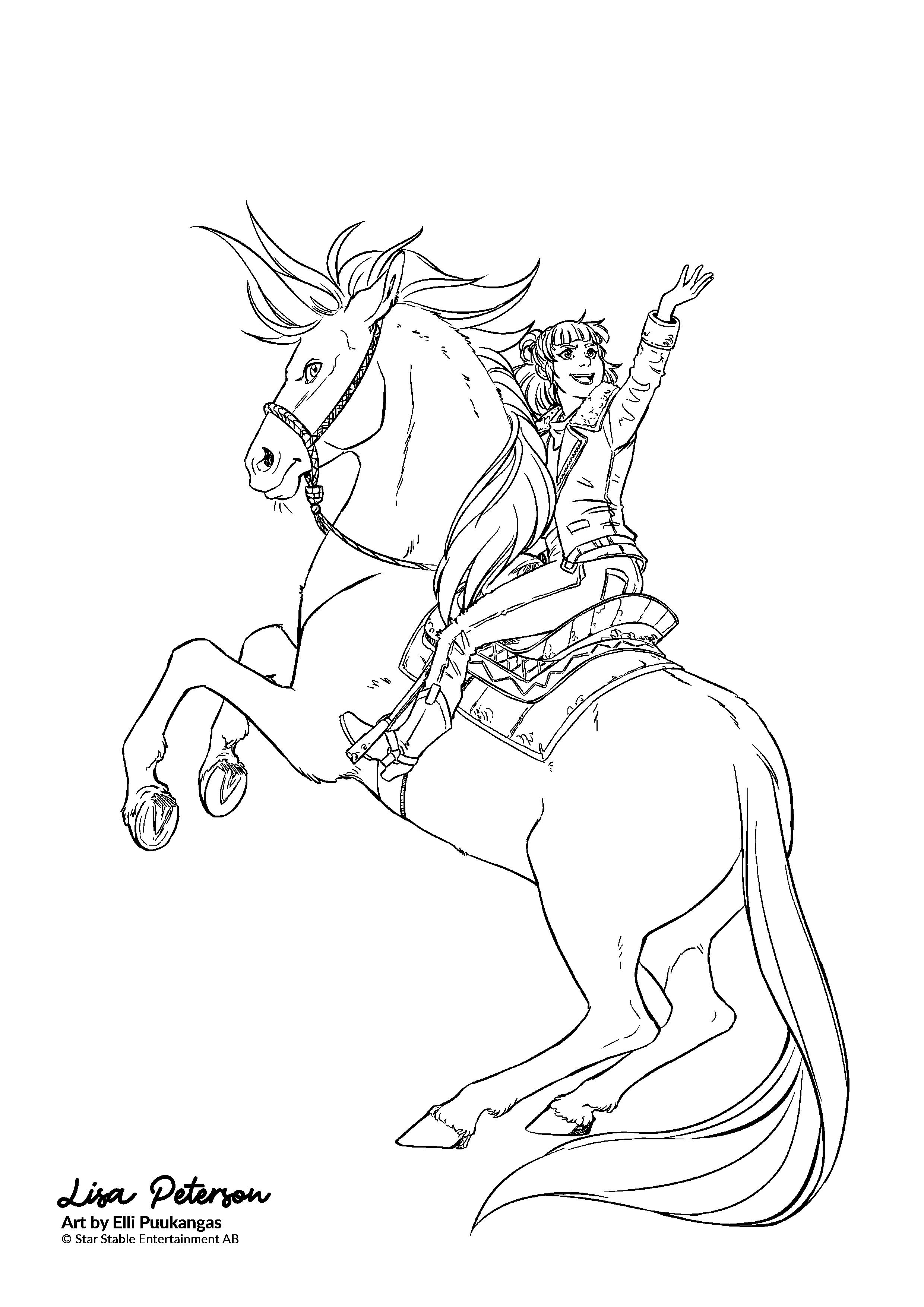 Colouring pages but more digital friendly SoulRiders and  u/I_love_salamanders Jorvik Wild! : r/StarStable