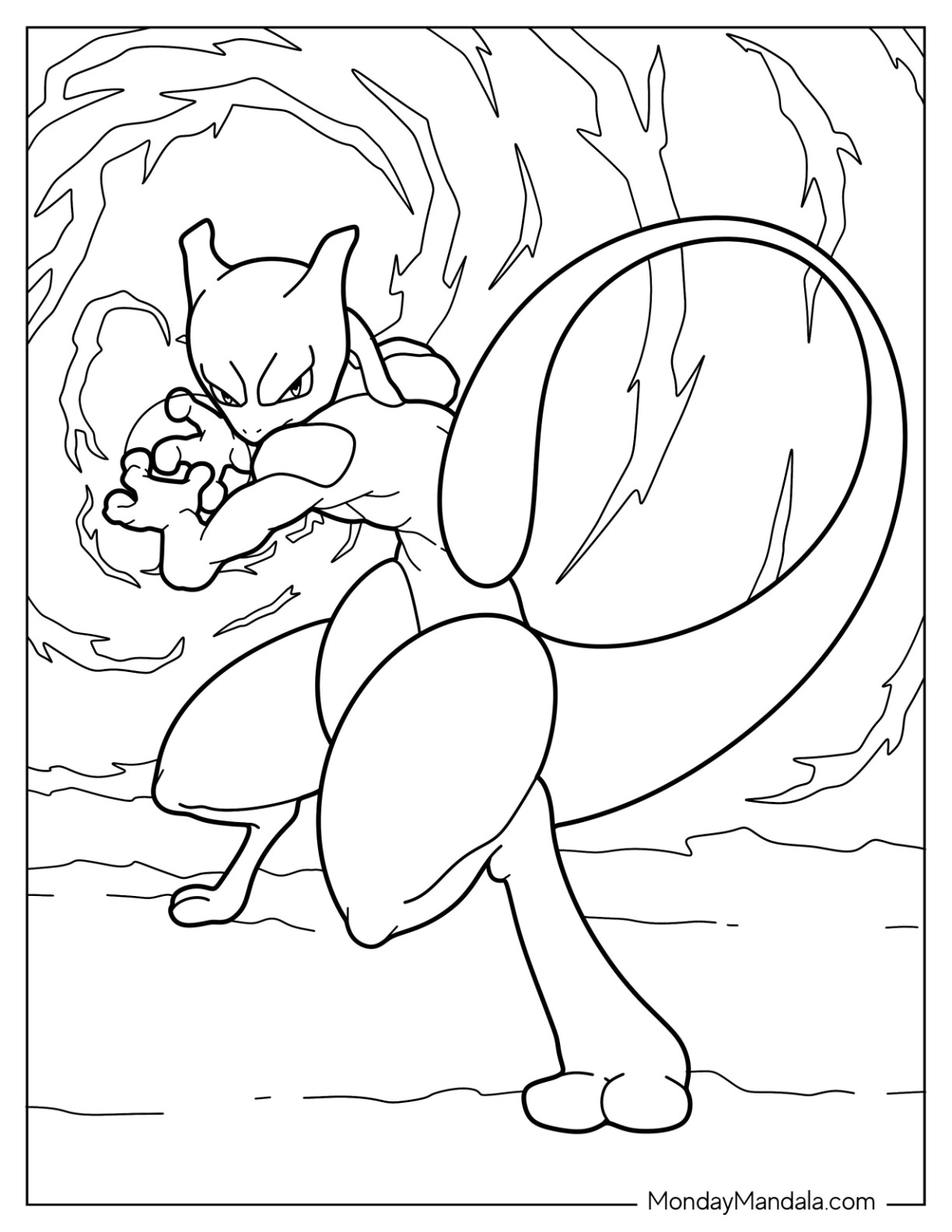 20 Mewtwo Coloring Pages (Free PDF Printables)