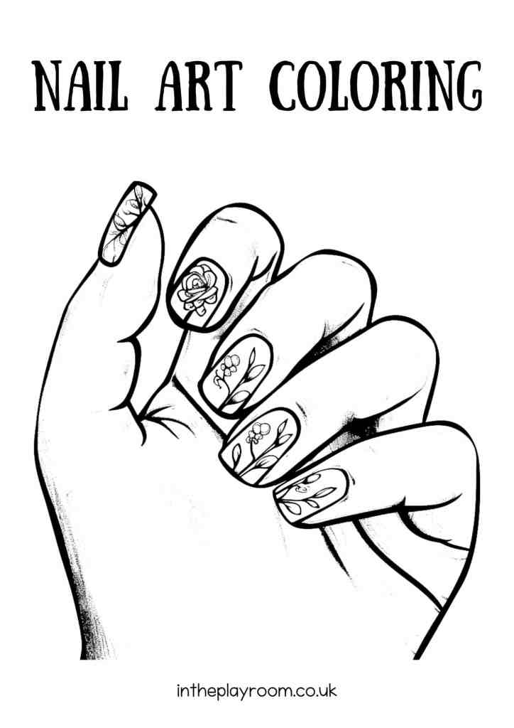 Free Nail Art Coloring Pages for Kids ...