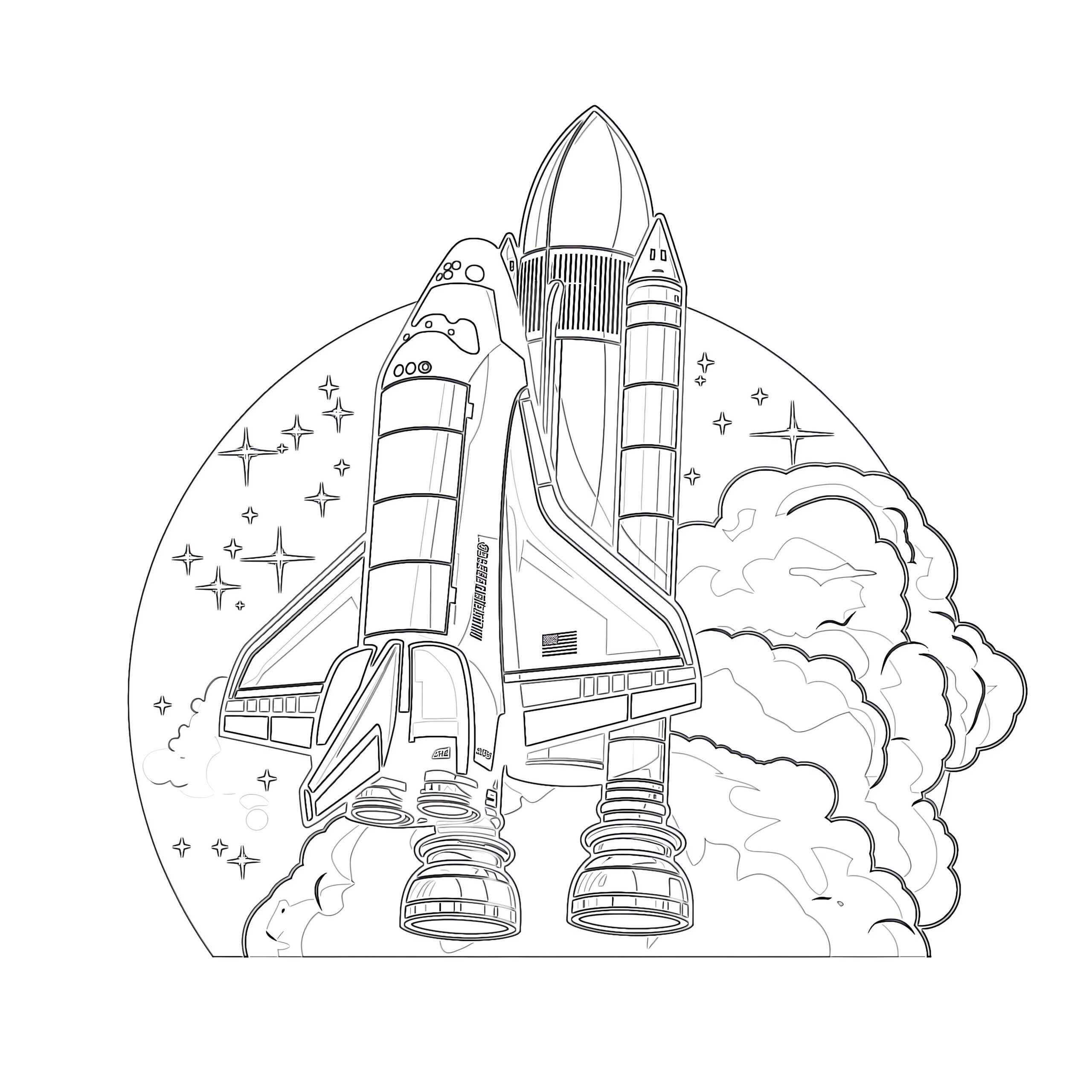 Printable Space Shuttle Coloring Page ...