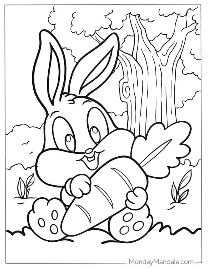 32 Rabbit Coloring Pages (Free PDF ...