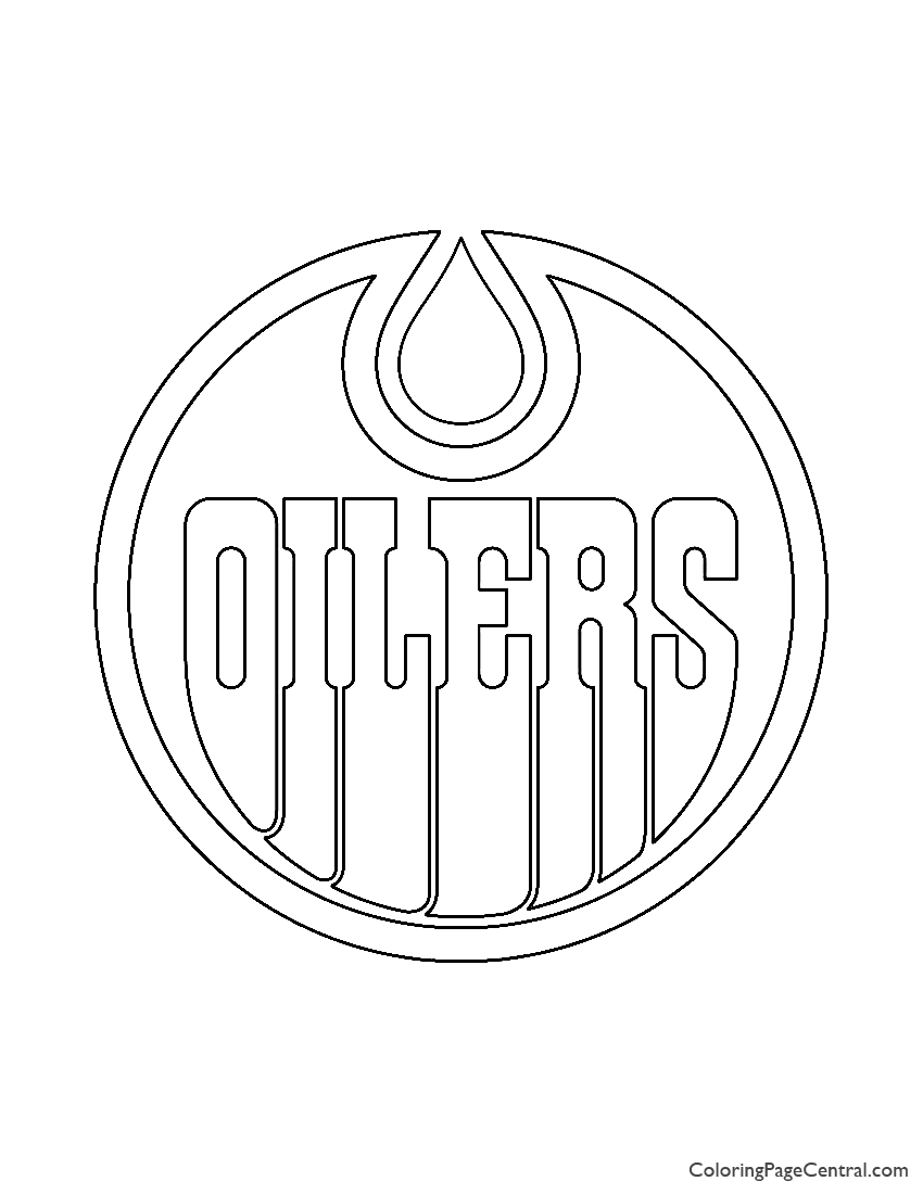 NHL - Edmonton Oilers Logo Coloring Page | Coloring Page Central