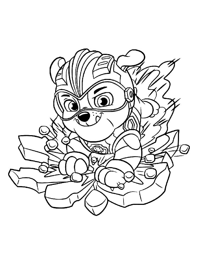 Paw Patrol Mighty Pups coloring pages