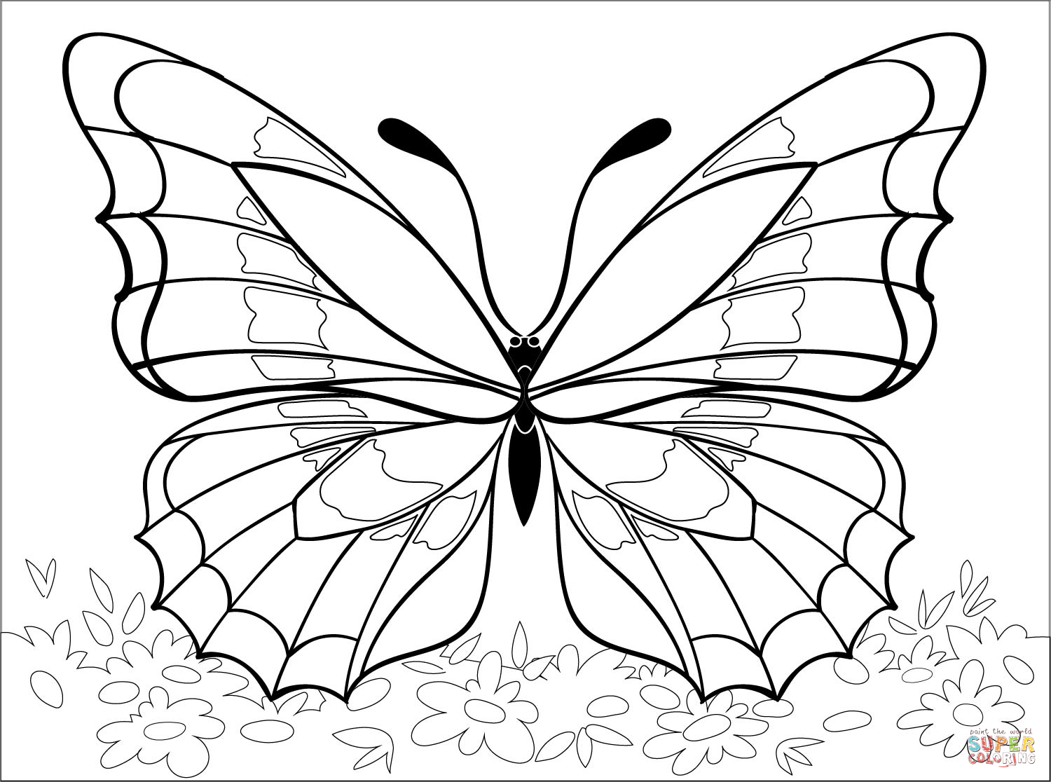 Butterfly coloring page | Free Printable Coloring Pages