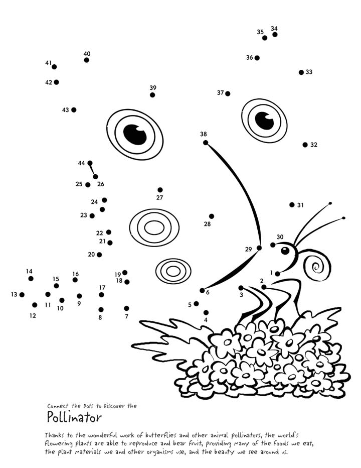 Butterfly - Connect the Dots Page for Kids - Printable Worksheet