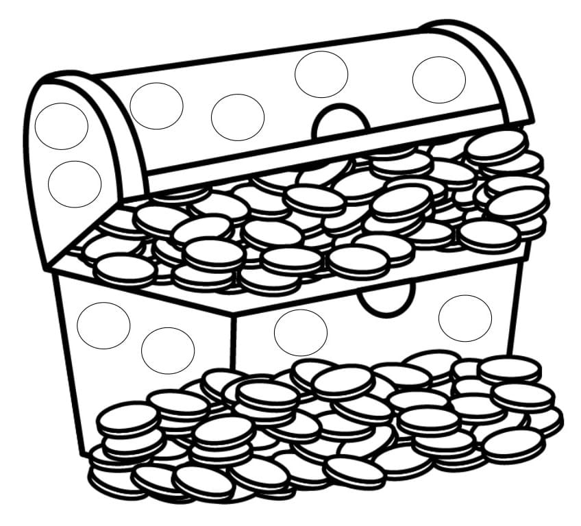 Treasure Chest Coloring Pages - Free Printable Coloring Pages for Kids