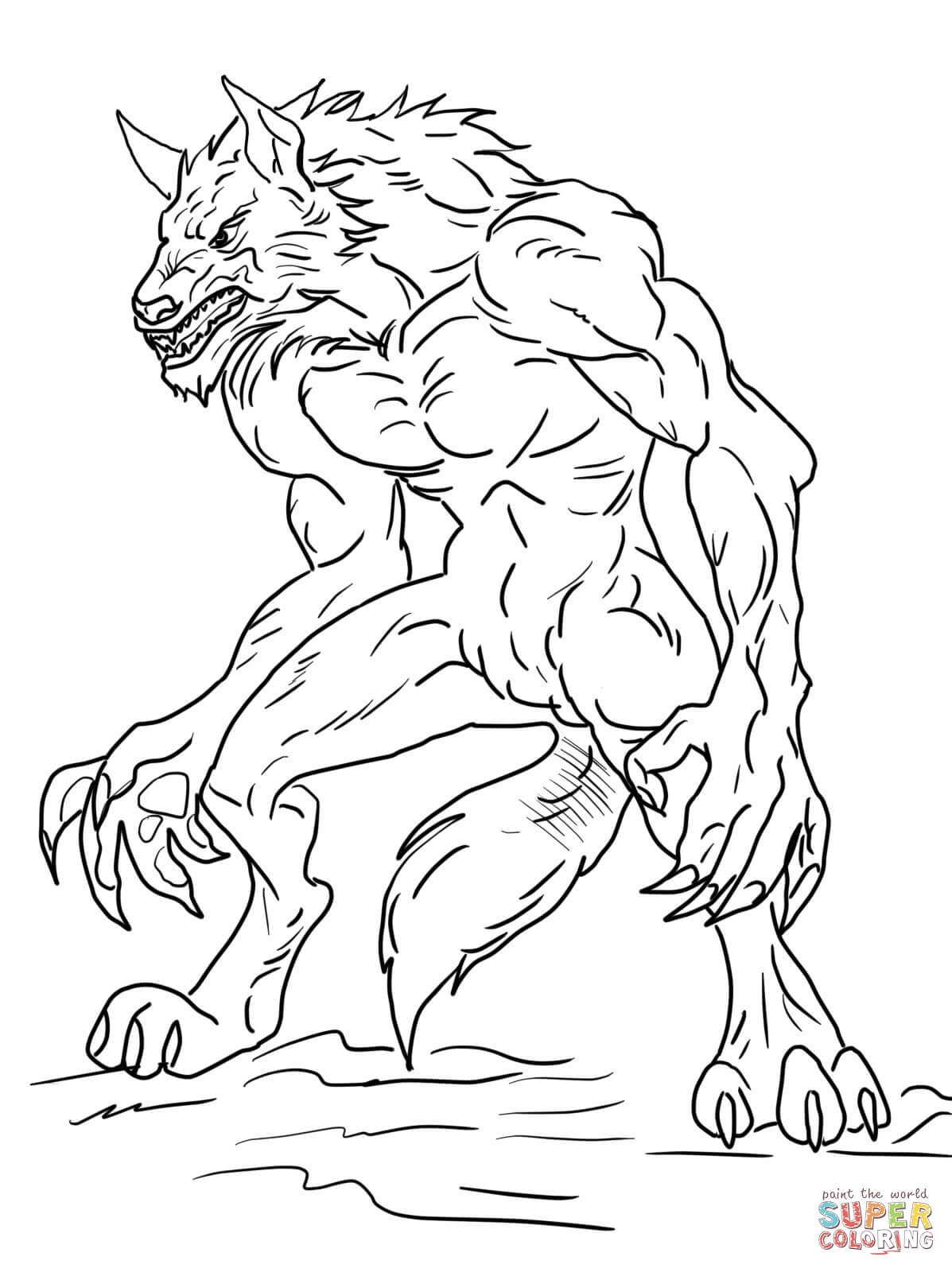 5 Best Images of Werewolf Coloring Pages Free Printables ...