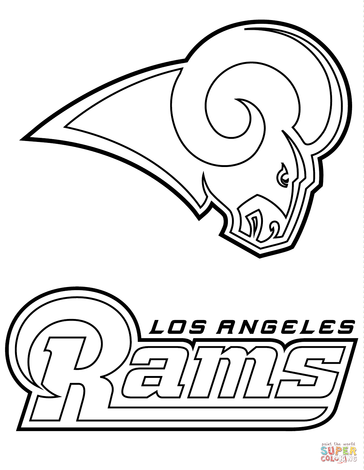 Los Angeles Rams Logo coloring page | Free Printable ...