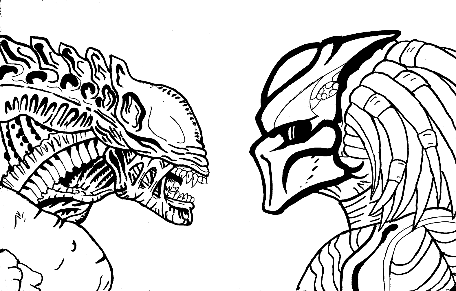 Alien And Predator Coloring Page - Free Printable Coloring Pages ...