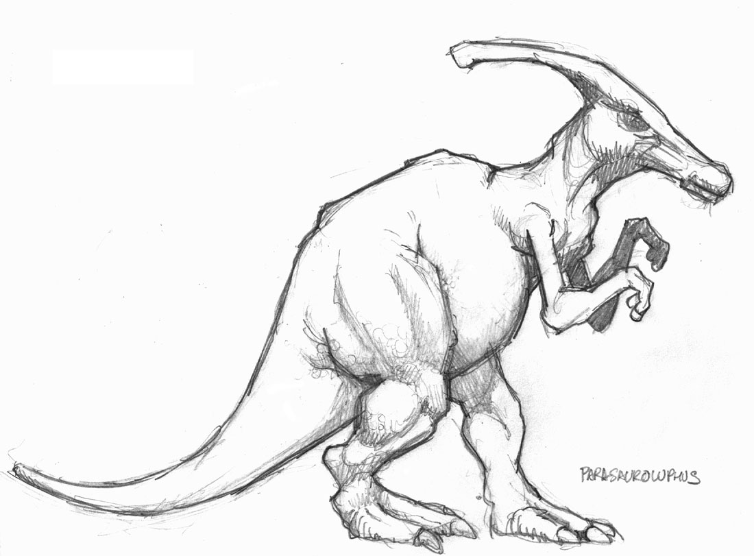 Parasaurolophus Coloring Page