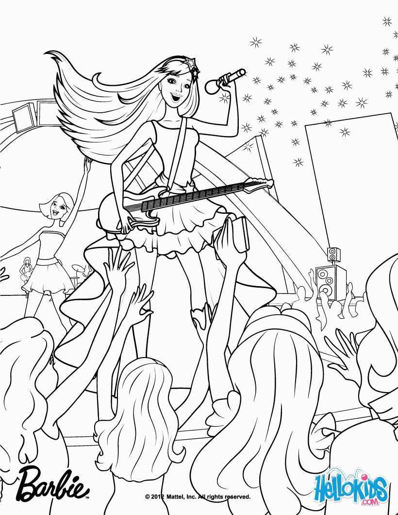 Keira the popstar coloring pages - Hellokids.com