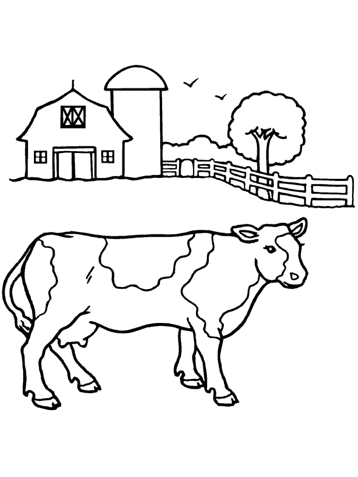 Cows-coloring-page-1 | Free Coloring Page Site