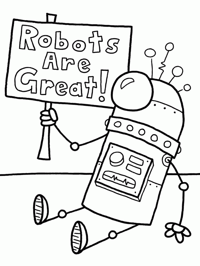 Robot coloring pages – Go ahead and print them out for your kids 