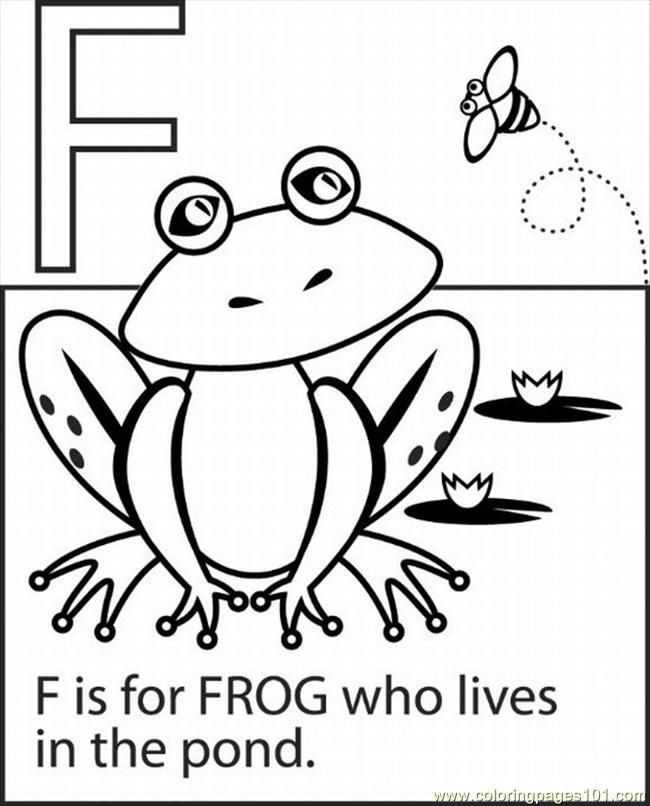 Coloring Pages Rtoon Frog Coloring Pages Lrg (Amphibians > Frog 